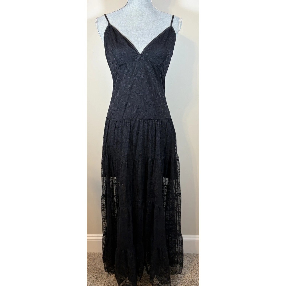 12th Tribe Dress Womens Medium Mini with Maxi Lace Overlay Whimsygoth‎ Boho NEW